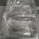 Goiio 25 Pcs Clear Hoagie Container, 7.3 x 4.9 x 3.8 inch Plastic Hinged Food Container, Disposable Clamshell Take Out Food Containers for Salads, Hamburger, Fruit, Cake, Cookie, Sandwiches