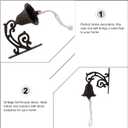 DOITOOL Vintage Cast Iron Doorbell 6.29 Inch Metal Bell Ringer Wall Mounted Decorative Bell for Home Garden Indoor Outdoor Use Rustic Style