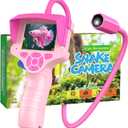 Borescope Snake Camera with Light & 32G SD Card for Girls Age 4-10, Educational STEM Toys, Science Gifts for 5 6 7 8 9 10 Year Old Girl Kid, Equipped Sun Visor, Hiking Camping Toys for Kids (Pink)