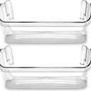 PartsBroz 240323002 Refrigerator Door Bin Shelf (2-Pack) for Frigidaire Door Shelf Replacement, Kenmore Refrigerator Bottom Tray, Crosley Fridge Gallery Bottom Shelves Bins Parts AP2115742 PS429725