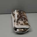 DEZENE Pack of 2 Vintage Floral Throw Pillow Covers 22x22 Boho Farmhouse Accents Chenille Square Decorative Pillow Cases for Living Room Couch Bed Home Decor, Dark Brown