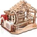 MIEBELY 3D Wooden Puzzles for Adults, 235 Pieces Wood Puzzles Adult Marble Run Model Kits, Electrical Mechanical Gear W/Motor Building Kit, 3D Puzzle Creative Home Decor Gift Ideas (Medium)