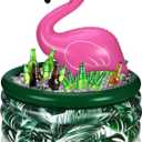 Bencailor Summer Flamingo Party Decoration Pink Flamingo Inflatable Cooler Blow up Drink Cooler Reusable Floating Ice Chest for Summer Holiday Birthday Party Decor Supplies