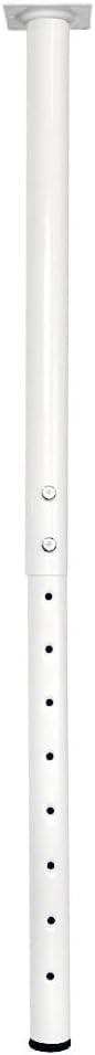 QLLY Adjustable Metal Table Leg, 24-40 inch, 60-100cm, Home Office DIY Desk Leg, Furniture Leg Set (1, White)