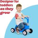Radio Flyer Scoot 2 Scooter, Blue/Red/Pink, for Kids Ages 1-4, Ride On Toy or 4-Wheel Kids Scooter, Durable Wheels and Frame, Converts Easily with Flip Deck, Toddler Ride On Toys 
