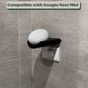 Sintron Wall Mount Shelf for Echo Pop  Compact Smart Speaker Holder with Built-in Cable Management, Space-Saving Design, Compatible with Google Nest & HomePod mini (Black)