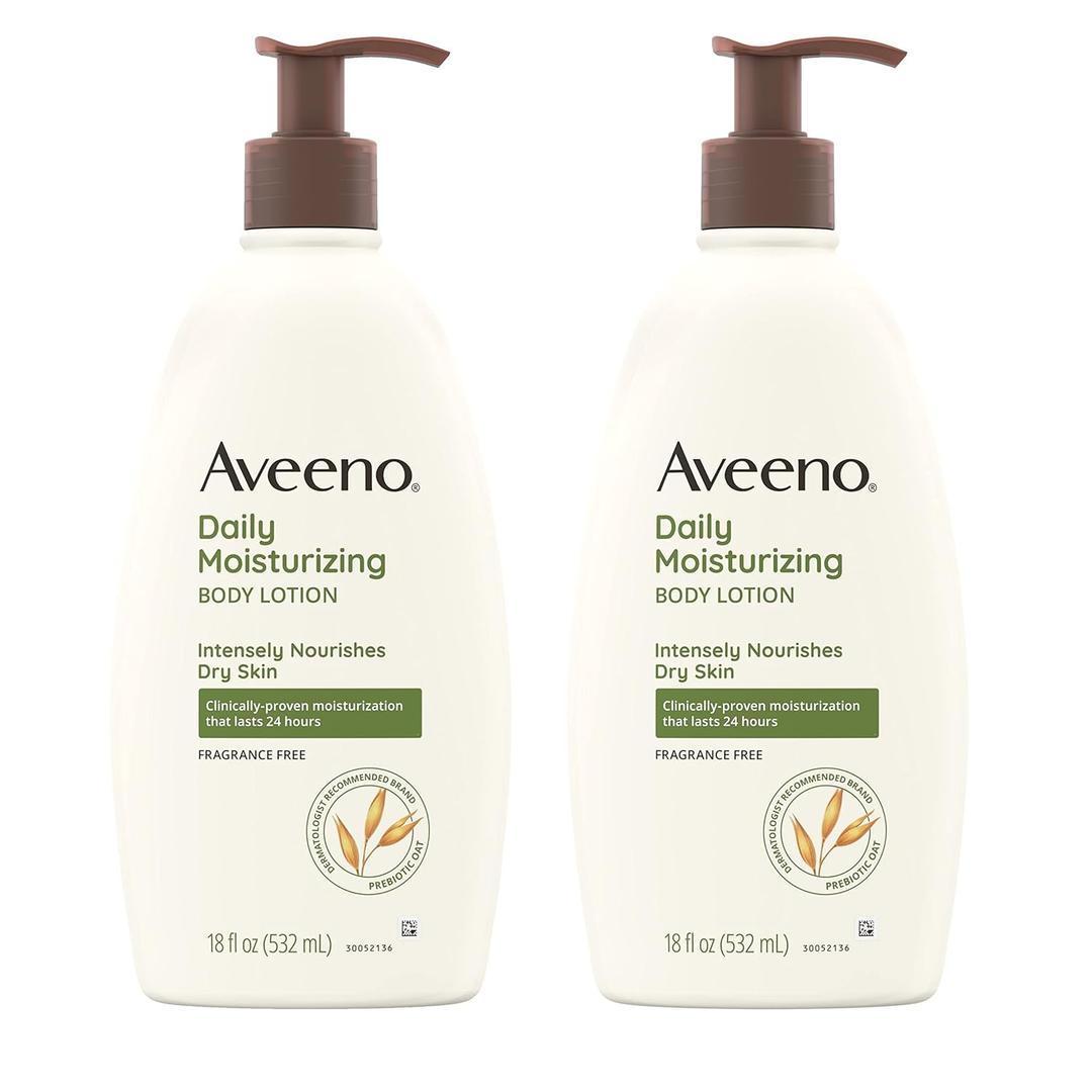 Aveeno Active Naturals Daily Moisturizing Lotion, 18-Ounce Pump (Pack of 2)