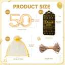 50th Birthday Party Favors Beer Opener with Bags and Cards Birthday Souvenirs for Guests (50 Keychain bottle opener 25 pcs)