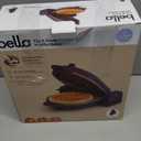 bella Flip-n-Store Waffle Maker, EverGood™ Ceramic Nonstick Coating, Fits-anywhere™ Kitchenware, Power Indicator Light & Touch Handle, 7” Wide & 1" Deep Plates, 1000 Watt, Plum