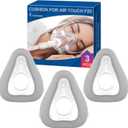 3 Packs Replacement Mask Cushion (M) for AirTouch F20, Optimized Comfort & Secure Seal with Advanced CPAP Memory Foam Technology (New Version), F20 Full Face Masks Supplies by Everness (M)