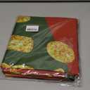 ROCKY&CHAO Christmas Garage Door Cover with Sparkling Night-Time Effect, 6x13ft Red & Green Holiday Banner for Single/Double Garage, Outdoor Christmas Decorations, Weather-Resistant Polyester Fabric