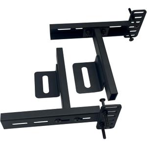 2 Pack Headboard Bracket Kit for Metal Bed Frame, Adjustable Headboard & Footboard Extension Brackets, Fits Twin, Full, Queen, King Size Bed, Matte Black