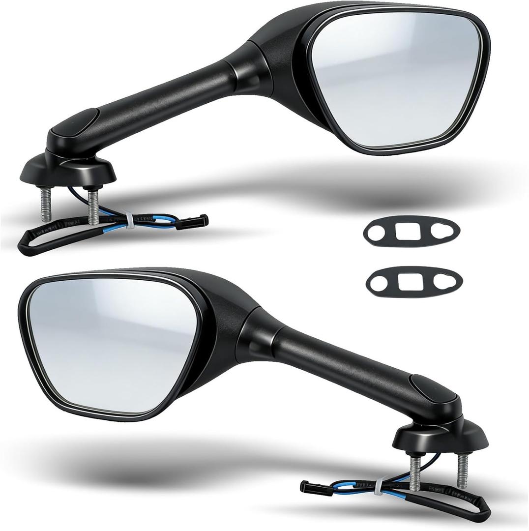 Black Rear View Mirrors Smoke Turn Signals Replacement for Suzuki GSXR 600 750 1000 2005-2015