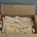 Geetery 25 Pcs Mini Christmas Trees, Artificial Bottle Brush Trees with Wooden Base, Christmas Village Sisal Snow Tree for Xmas Tabletop Home Winter Decor, 5sizes (White)