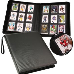 Toploader Binder 9 Pocket - Holds up 324 Toploaders with Sleeves for 3" x 4" Rigid Card Holders Double Sided PU Card Holder for Sports Card, MTG, TCG, Game
