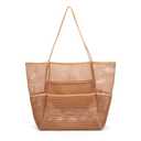 Tainehs Beach Mesh Tote Bag for Women, Large Travel & Pool Bag, Lightweight Vacation Cruise Tote (Inside Out – Flip to Use)