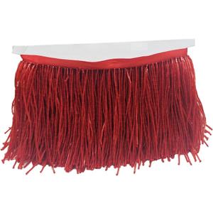 1 Yard 4 Inches Wided Glass Beaded Fringe Trim Ribbon Lace Tassel Fringe Trimming for Dress Clothes Lamp Shade Decoration DIY (Red)