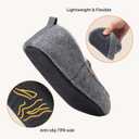 Felt Mens Bootie Slippers Faux Wool House Shoes Warm Cozy Memory Foam with Polar Fleece Lining Slip on Slippers for Men Bedroom Slipper, Size 10