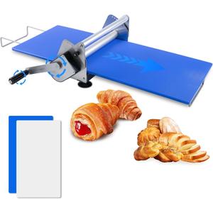 Folding Dough Rolling MachineManual Dough Sheeter Compact Dough Sheeter Machine For Bakery PizzaDough Machine With Adjustable Thickness, Stainless Steel2 Rolling Boards
