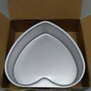 Nuogo 8 Inch Heart Shaped Aluminum Cake Pan Heart Shaped Baking Pan DIY Baking Cake Mold Tool for Valentine Weddings Birthday Party (Silver)