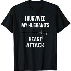 Wife of Heart Attack Survivor - I Survived My Husband's T-Shirt,small
