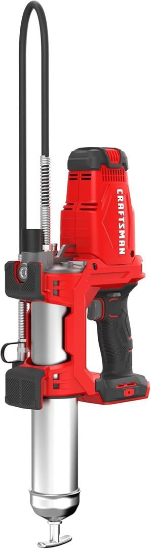 CRAFTSMAN Grease Gun V20 Electric Grease Gun Cordless, 40" Hose, LED Light, 10,000 Max PSI Pushes up to 9 oz. of Grease per Minute, Tool Only (CMCGG001B)