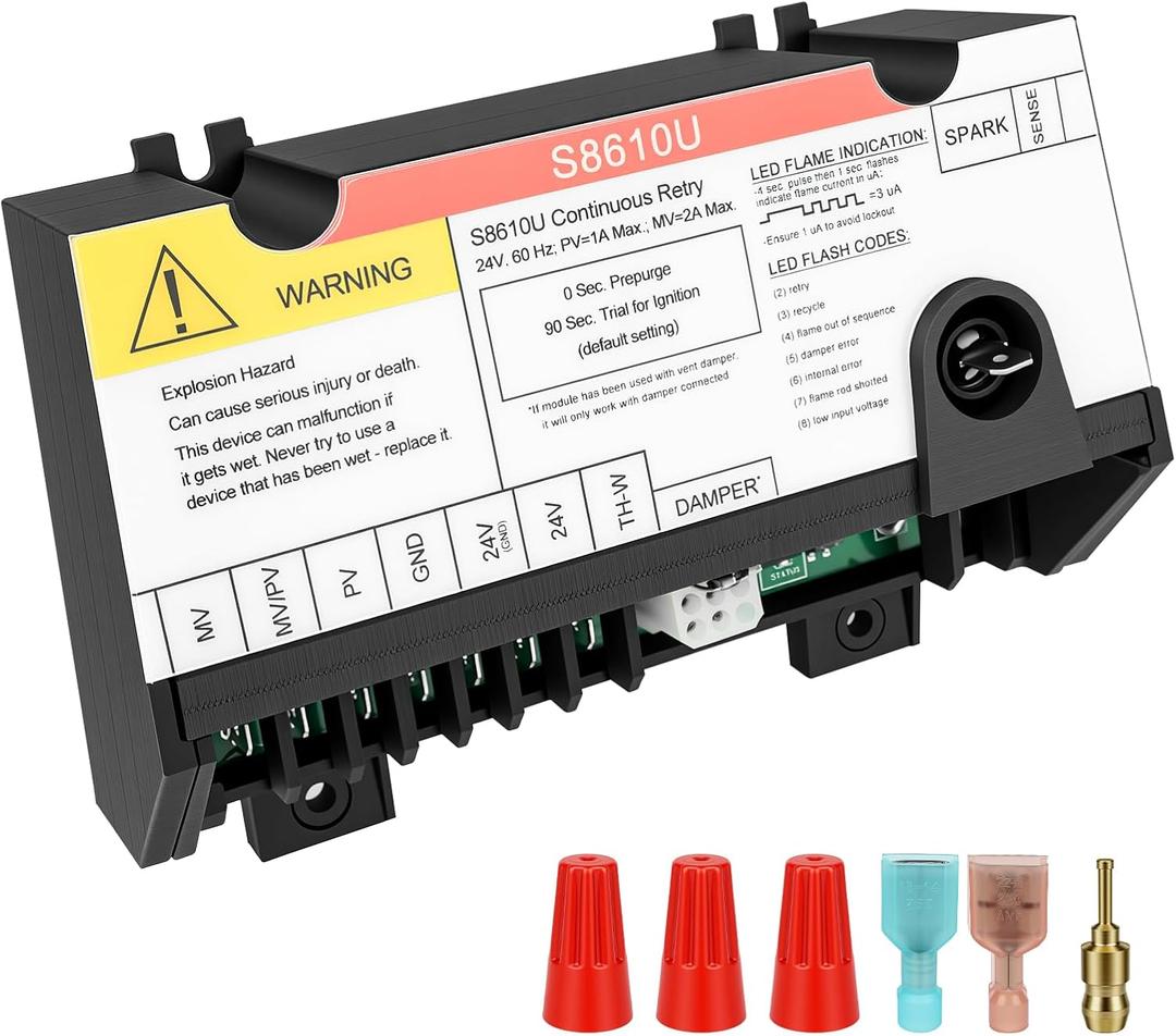 S8610U Furnace Control Board Module Replacement for Ignition Module Intermittent Pi-lot Control S8610U3009 S8610U1003