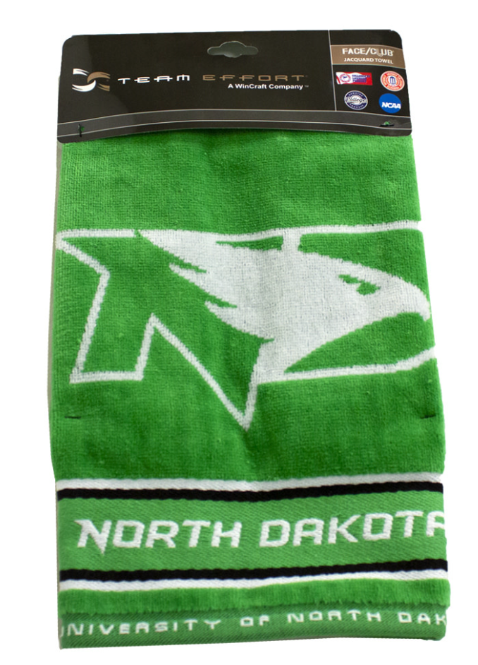 Team Effort NCAA Face/Club Jacquard Golf Towel North Dakota Fighting Hawks 16x24