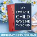 3 x NewEleven Funny Dad Christmas Card from Daughter, Son, Kids  Humorous Card for Daddy, Bonus Dad, Father-in-Law  Great for Fathers Day, Birthday, Just Because  Sentimental Greeting Card