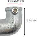 2 Pcs Galvanized Pipe Fittings, 90 Degree L Tube Connector Fit for 1 Inch(25.4 mm) OD Steel Pipe, Structural Elbow Joint Between Two Pipes Connector, Cast Iron