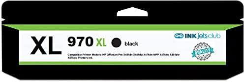 Remanufactured Ink Cartridge Replacement for HP 970XL Ink. Compatible with Officejet Pro X476dw X576dw X476dn X451dw X551dw X451dn Printers (Black)