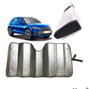 Car Windshield Sunshade-Thicken 5-Layer Bubble Block Heat and Sun UV Rays,Front Windshield Sun Shade- Keeps Your Vehicle Cool - 58 x 27.5 Inch, Sliver