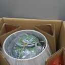 JONATHAN Y 22" Green/White Ceramic Table Lamp, French Country Chinoiserie Ginger Jar LED Bedside Lamp for Living Room Bedroom, White Linen Shade (JYL3005E) (Set of 1)