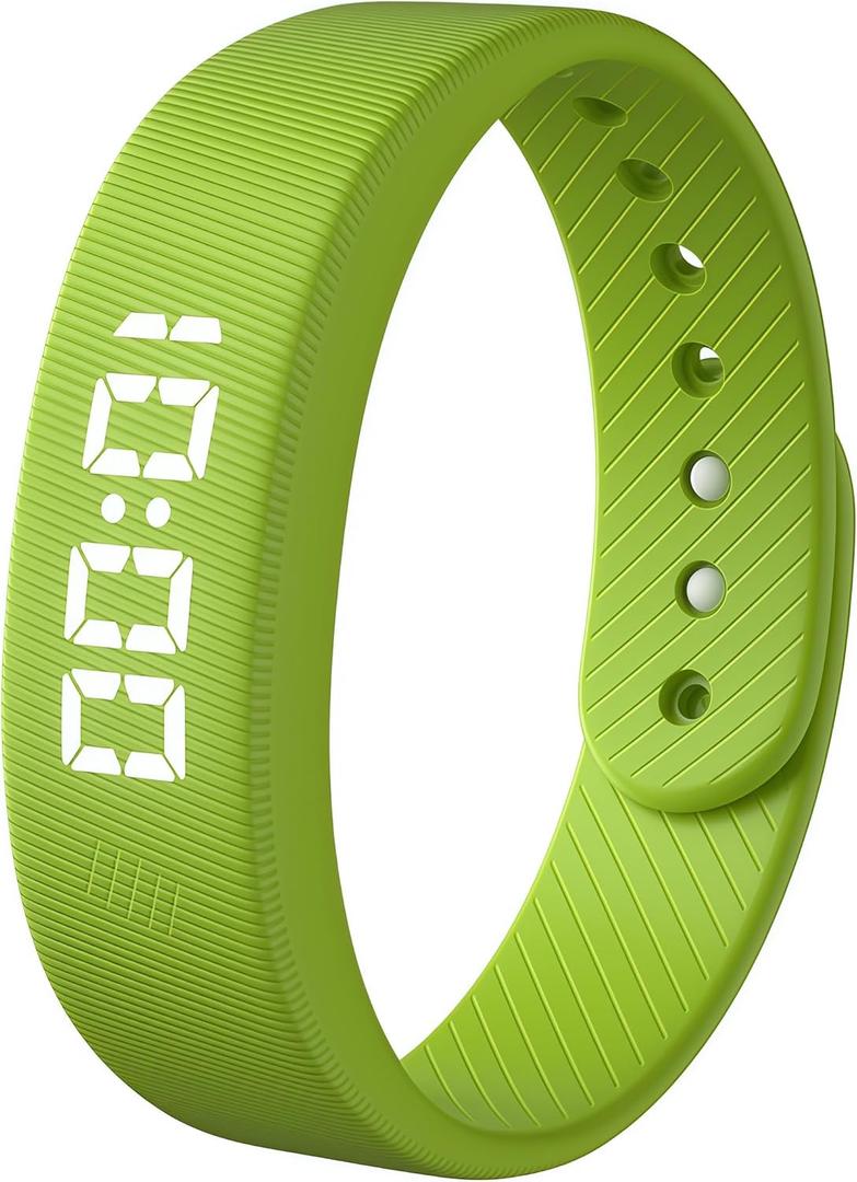 Gosasa Lightweight LED Digital Sport Watch Waterproof Fitness Tracker with Calorie Counter, Pedometer, Vibrating Alarm, USB Rechargeable Silicone Wristband for Men Women (Green)