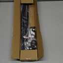 GXOACKJ Curtain Rods for windows 32-48 inch, 5/8 inch Decorative Curtain Rod Set, Matte Black Splicing Heavy Duty Metal Curtain Rod with Brackets