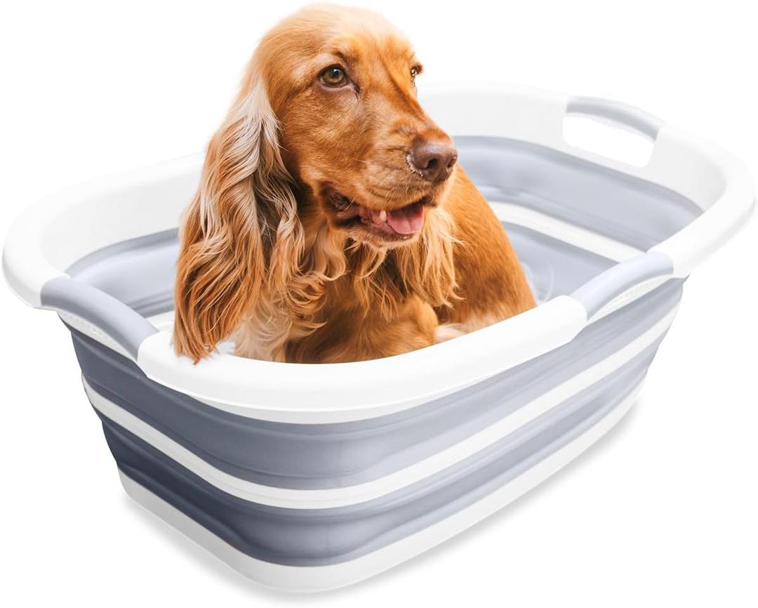 Smoochie Collapsible Pet Bathtub & Washing Station  Portable, Space-Saving Tub for Dogs & Cats, Indoor & Outdoor Grooming