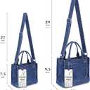 AOCINA Denim Purse Jean Tote Bag for Women Crossbody Shoulder Weekend Bags Denim Purses and Handbags for Women