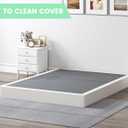 QEROMY 7 Inch Low Profile Box Spring, Sturdy Metal Frame Mattress Foundation, Easy Assembly, Quiet & Noise-Free, Queen Size