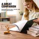 Ovesmusl Leather 3 Ring Binder Fits 8.5"x11" Letter Size Paper, 1 Inch Round Ring Binder Holds 200 Sheets, Notepad Paper Cover Loose Leaf Organizer, Brown Tree