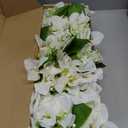 IPOPU White Candle Rings for Pillars,4PCS Bougainvillea Candle Wreath Rings Artificial Floral Candle Rings for Tapers Wedding Tables Centerpieces Valentine's Day Wall Farmhouse Home Decor (White)