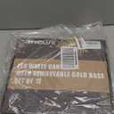 Kithouse 12 Set Christmas Window Candles Lights with Timer Battery Operated Electric LED Taper Candles Flameless for Windows, Gold Candle Holders, Suction Cups & 24 PCS Battery Included (12 Set)