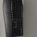 Wireless Keyboard and Mouse Combo, 2.4G Full Size Wave Keys Ergonomic Keyboard with Wrist Rest and 3-Level DPI Adjustable Wireless Ergonomic Mouse for Windows, Mac OS Desktop/Laptop/PC(Black)