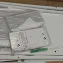 Lufeiya Small White Computer Desk with Fabric Drawers for Home Office Bedroom, 40 Inch Vanity Desk with Drawer Storage and Side Pouch, Study Writing Table, White