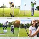 Monopod and Tripod Selfie Stick to Record Golf Swing Training Aid with Ground Spike Stake & Gopro Adapter & 1/4" Screw, Magnetic Golf Phone Holder Compatible with Magsafe iPhone