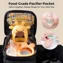 Momcozy Extra Large Stroller Organizer Max | with Food Grade Pacifier Teether Bag | 2 Insulated Cup Holder | Silicone Anti-Slip Straps | 3-Way Usage | Detachable Small Pouch | for UPPAbaby/Doona