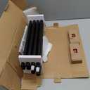 Black Curtain Rods 2 Pack, HOTOZON Curtain Rods for window 32 to 58 Inch, New Splicing Window Rods for Windows, 3/4 Inch Single Drapery Rod with Netted Finials