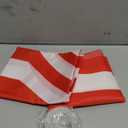 2 Pack Carnival Table Skirt Party Decorations, Red and White Striped Table Skirts, Disposable Table Decorations for Concession Stand Carnival Circus Themed Party Supplies Decorations, 2.4 x 14 Ft