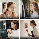 2 x 2 Pack Silicone Suction Cup Phone Case Mount Double-Sided, Hands-Free Strong Grip Holder for iPhone and Android, Sticky Phone Stand for Selfies and Videos, Black+Transparent