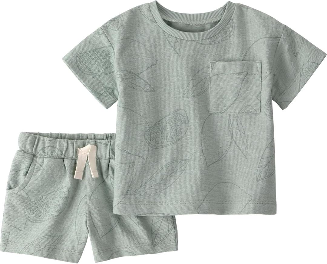 Little Planet By Carter's Unisex, Baby 2-Piece Shorts Set Made With Organic Cotton, 12M