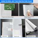 Window Privacy, Removable Glass Door Privacy Film, Suitable for Bathrooms, Offices, Static Cling Decorative Film, Reusable Window Stickers (White, 45.2 x 157.4 inch)